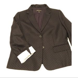 Ann Taylor Navy Dot Blazer